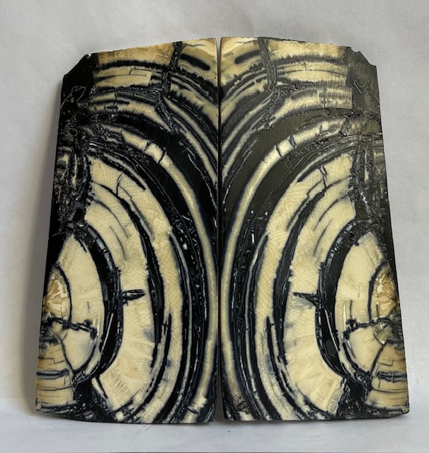 END GRAIN CUT MAMMOTH IVORY         3-5/16 X 1-7/16 X 1/16