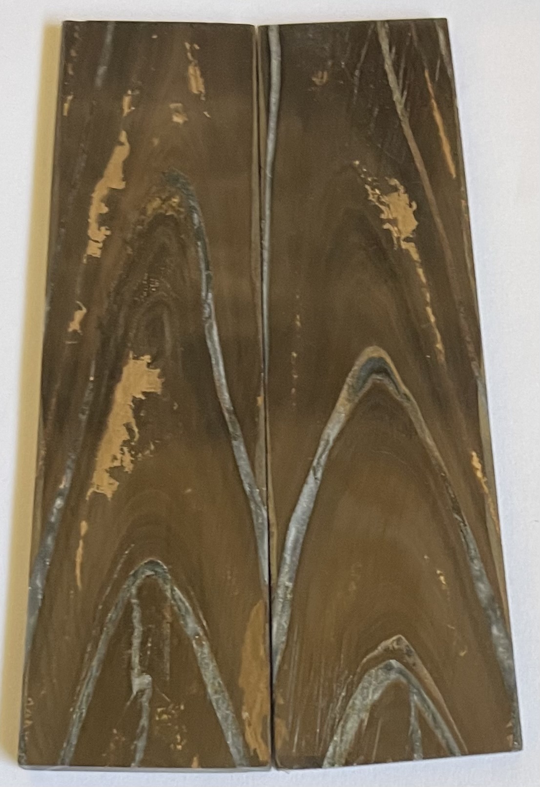 Parallel cut mammoth scales      4-1/8 X 1-1/16 X 1/8