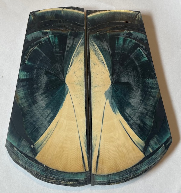 END GRAIN CUT MAMMOTH IVORY       4 tapers X 1-11/16 to 2-1/16 X 7/32